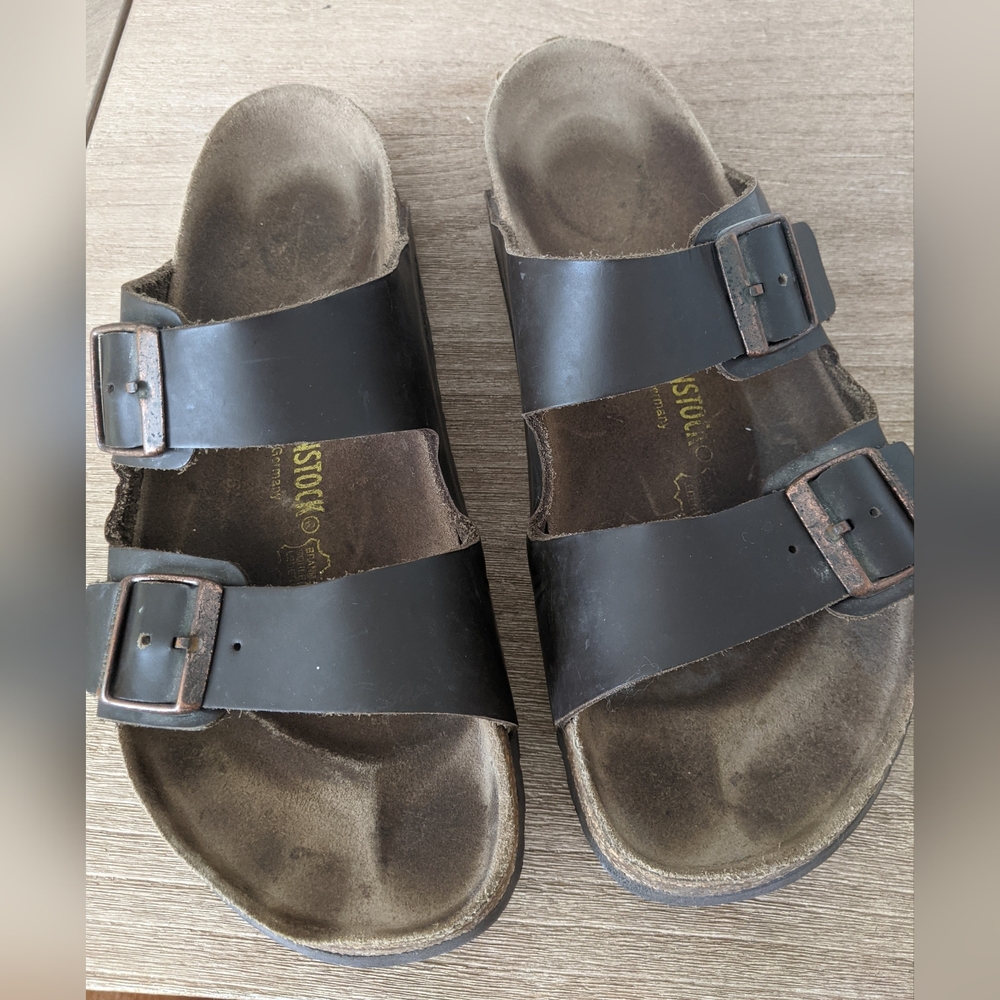 Birkenstock Arizona dark brown sandals (43)